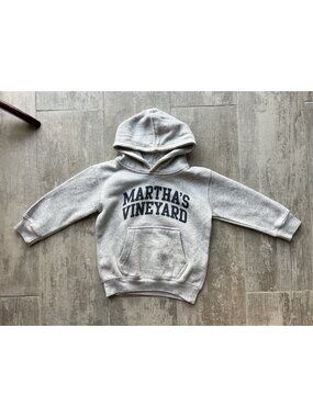 Martha's Vineyard Gray Pullover Hoodie Sweatshirt Toddler Kids Girls Boys 3T